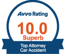 Avvo Rating 10.0 Superb — Top Attorney, Car Accident